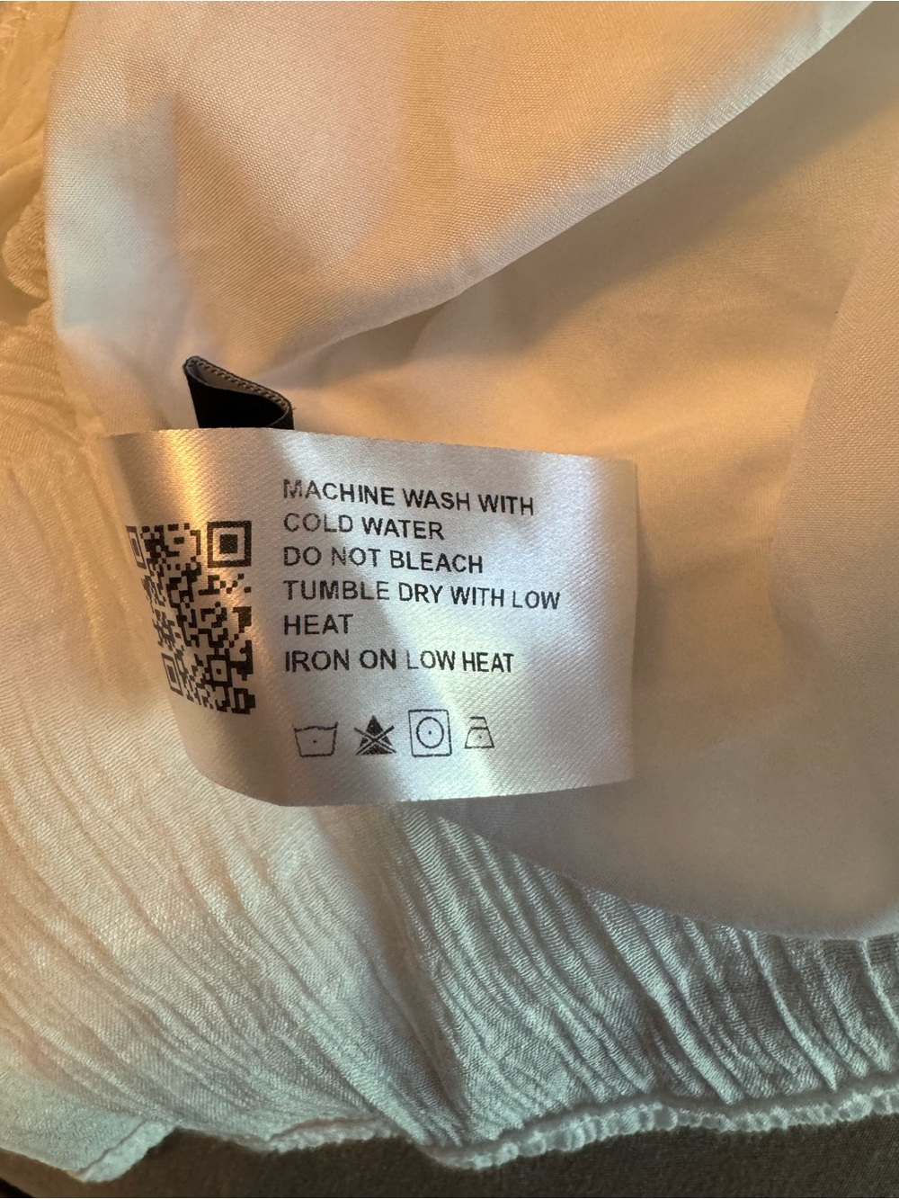 Cider White Maxi Dress with Smocked Bodice and Tassel Tie - Picture 8 of 8